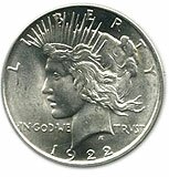 Peace Dollar, 1922