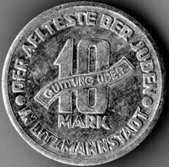 10 марок Лодзинского гетто. Алюминий